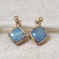 Blue Moonstone Earrings in 9ct Gold.