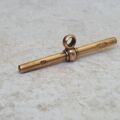 Vintage Heavy Plain T Bar Fob Pendant in 9ct Gold.