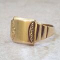 Larger Size Signet Ring in 9ct Gold.