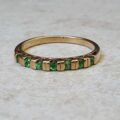 Reserved – Green Garnet Stacking Band in 9ct Gold.
