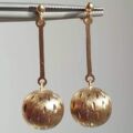 Glitterball Drop Earrings in 9ct Gold
