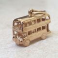 Double Decker Bus Pendant in 9ct Gold.