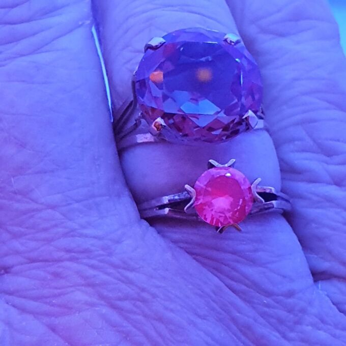 Synthetic Purple Sapphire Ring in 9ct gold.