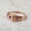 Ruby and Diamond Ring in 9ct Gold.