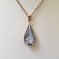 Huge Synthetic Spinel Pear Pendant in 18ct Gold.