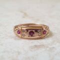 Ruby and Diamond Ring in 9ct Gold.