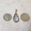 Huge Synthetic Spinel Pear Pendant in 18ct Gold.