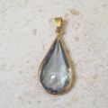 Huge Synthetic Spinel Pear Pendant in 18ct Gold.
