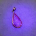 Huge Synthetic Spinel Pear Pendant in 18ct Gold.