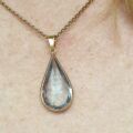 Huge Synthetic Spinel Pear Pendant in 18ct Gold.