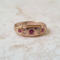 Ruby and Diamond Ring in 9ct Gold.