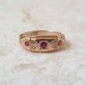 Ruby and Diamond Ring in 9ct Gold.