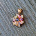 Multi Sapphire Cluster Pendant in 9ct Gold