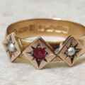 Antique Pearl and Paste Ring in 9ct and 22ct Gold.