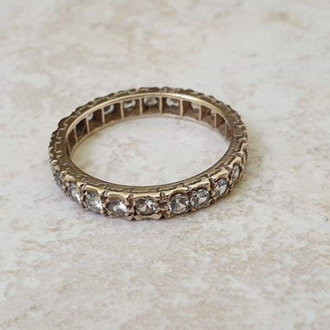 Reserved – Spinel Full Eternity Ring in 9ct Gold, a UK M or a US 6 1/2