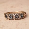 Marquise Cut Topaz and Paste Ring in 9ct Gold, a UK L or a US 6.