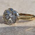 Diamond Set Daisy Cluster Ring in 18ct Gold