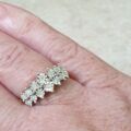 Two Row Diamond Set Ring in 9ct Gold, a UK L 1/2 or a US 6 1/4