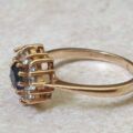 Synthetic Sapphire and Spinel Daisy Ring in 9ct gold, a UK M 1/2 or a US 6 3/4