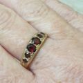 Six Stone Graduating Garnet Band Ring in 9ct Gold, a UK S or a US 9 1/4