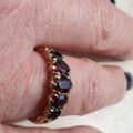 Five Stone Garnet Ring in 9ct Gold,  a UK M or a US 6.