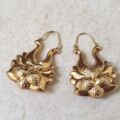 Bold Ornate Gypsy Earrings in 9ct Gold