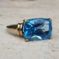 Vibrant East West Topaz Ring in 9ct Gold, a UK P or a US 8.