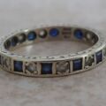 Sapphire and Spinel Full Eternity Ring in 9ct Gold, a UK M or a US 6 1/2