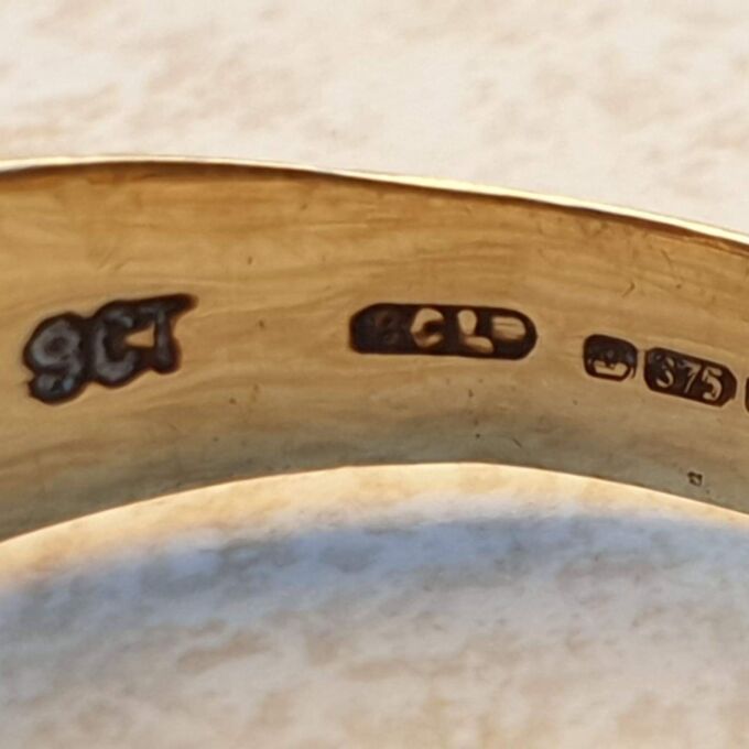 Reserved – Amethyst and Citrine Ring in 9ct Gold,  a UK Q or a US 8 1/2.