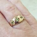 Peridot Gypsy Ring in 9ct Rose Gold,  a UK L 1/2 or a US 6.