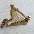Vintage Harp Pendant in 9ct Gold.