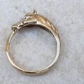 Horse Head and Mane Ring in 9ct Gold,  a UK O or a US 7 1/4.