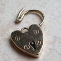 Plain Heart Shaped Padlock in 9ct Gold