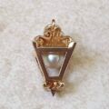 Lantern Pendant with Pearl in 9ct Gold