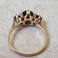 Garnet Trilogy Ring in 9ct Gold.