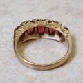 Five Stone Garnet Ring in 9ct Gold.