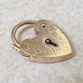 Tiny Fully Working Heart Padlock in 9ct Gold