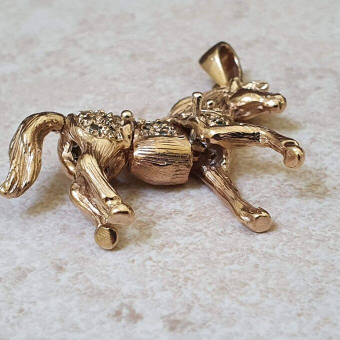 Articulated Pony Pendant in 9ct Gold