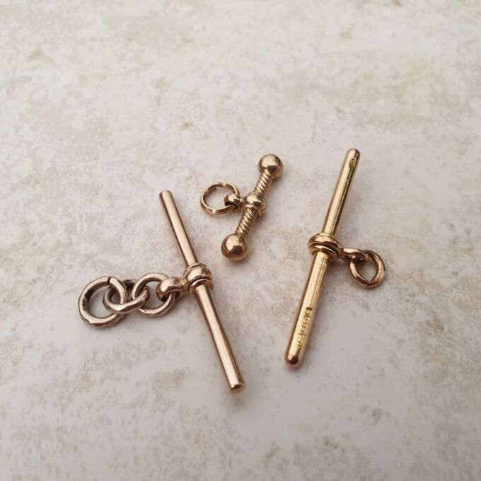 Plain T Bar Pendant Fob in 9ct Rose Gold