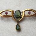 Art Nouveau Paste Brooch in 9ct Gold