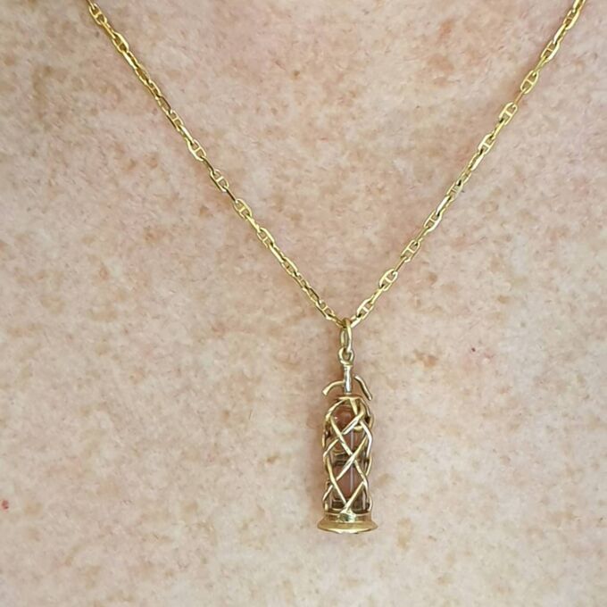 Cute Soda Syphon Charm Pendant in 9ct Gold