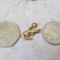 Alligator or Crocodile Charm Pendant in 9ct Gold
