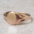 Edwardian Signet Ring in 9ct Rose Gold.