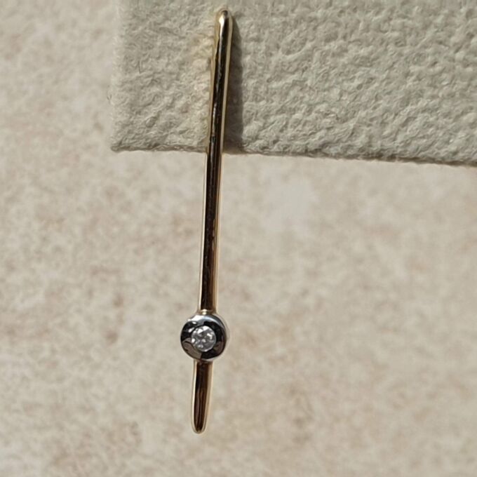 Bar Drop Diamond Earrings in 9ct Gold