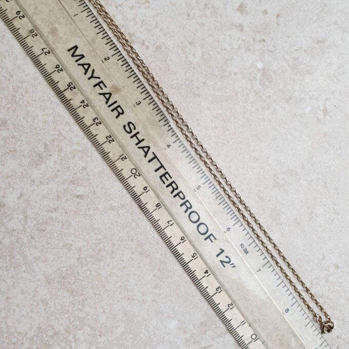 Oval Belcher or Rolo Chain Necklace in 9ct Gold, 18 inches