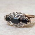 Sapphire and Diamond Ring in 9ct Gold, a UK K or a US 5 1/2