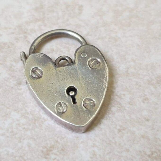 Reserved – Plain Heart Padlock in Sterling Silver