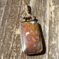 Substantial Double Sided Agate Pendant in 9ct Gold
