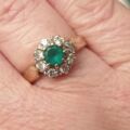 Chrysoprase Dress Ring in 9ct Gold.