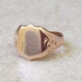 Shield Signet Ring in 9ct Rose Gold.